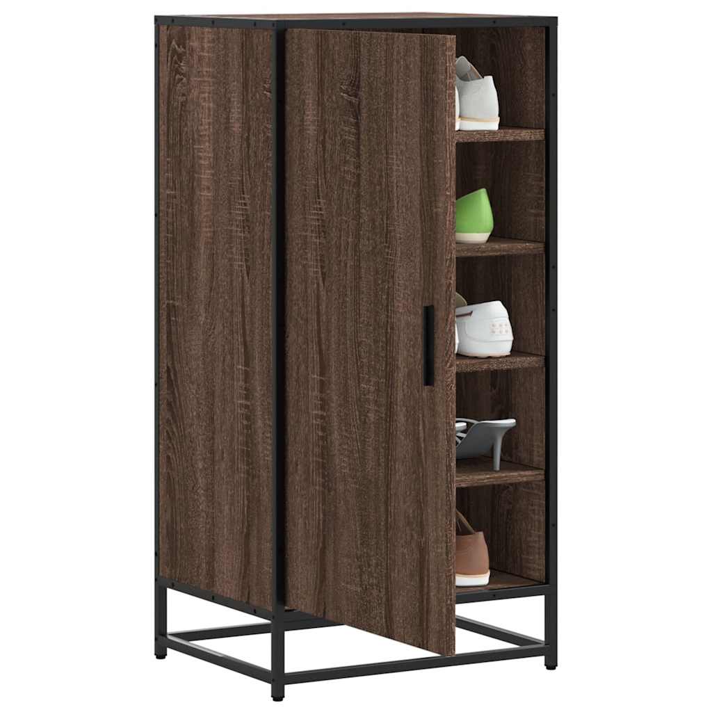 vidaXL Shoe Rack Brown Oak 48x38x97.5 cm Engineered Wood 1