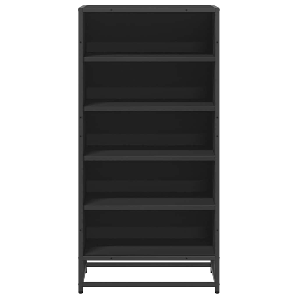 vidaXL Shoe Rack Black 48x38x97.5 cm Engineered Wood 4