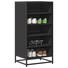 vidaXL Shoe Rack Black 48x38x97.5 cm Engineered Wood 1