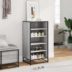vidaXL Shoe Rack Grey Sonoma 48x38x97.5 cm Engineered Wood 3