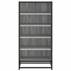 vidaXL Shoe Rack Grey Sonoma 48x38x97.5 cm Engineered Wood 4