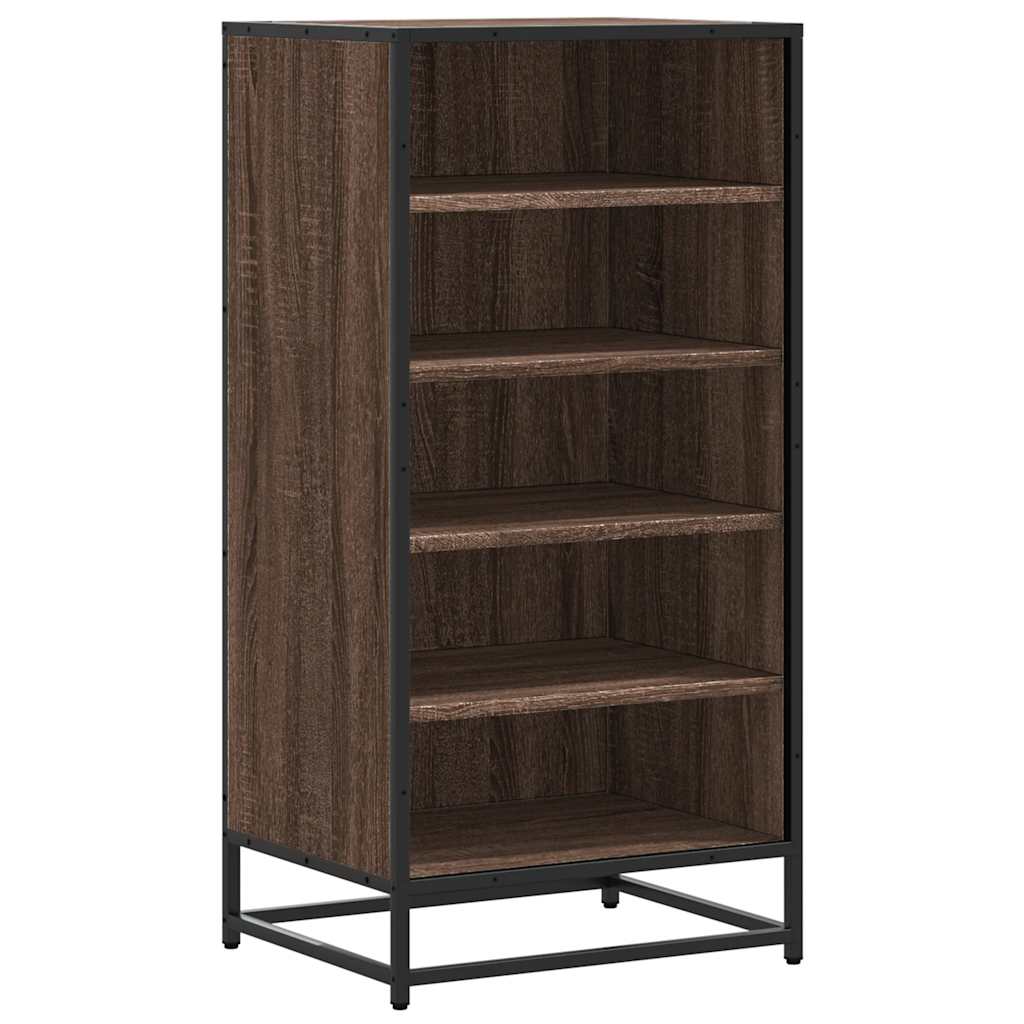 vidaXL Shoe Rack Brown Oak 48x38x97.5 cm Engineered Wood 2