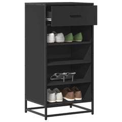 vidaXL Shoe Rack Black 48x38x97.5 cm Engineered Wood 1