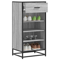 vidaXL Shoe Rack Grey Sonoma 48x38x97.5 cm Engineered Wood 1