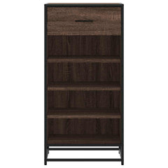 vidaXL Shoe Rack Brown Oak 48x38x97.5 cm Engineered Wood 4