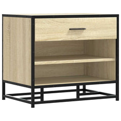 vidaXL Shoe Bench Sonoma Oak 60x40x53.5 cm Engineered Wood and Metal 2