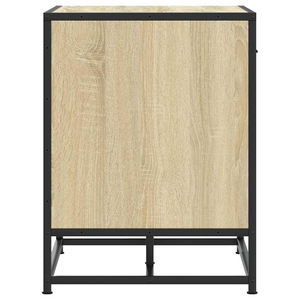 vidaXL Shoe Bench Sonoma Oak 60x40x53.5 cm Engineered Wood and Metal 5