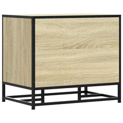 vidaXL Shoe Bench Sonoma Oak 60x40x53.5 cm Engineered Wood and Metal 6