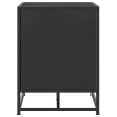 vidaXL Shoe Bench Black 80x40x53.5 cm Engineered Wood and Metal 5