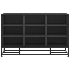 vidaXL Shoe Bench Black 84x40x53.5 cm Engineered Wood and Metal 4