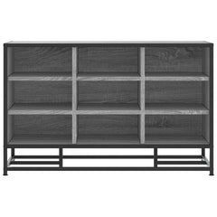 vidaXL Shoe Bench Grey Sonoma 84x40x53.5 cm Engineered Wood and Metal 4