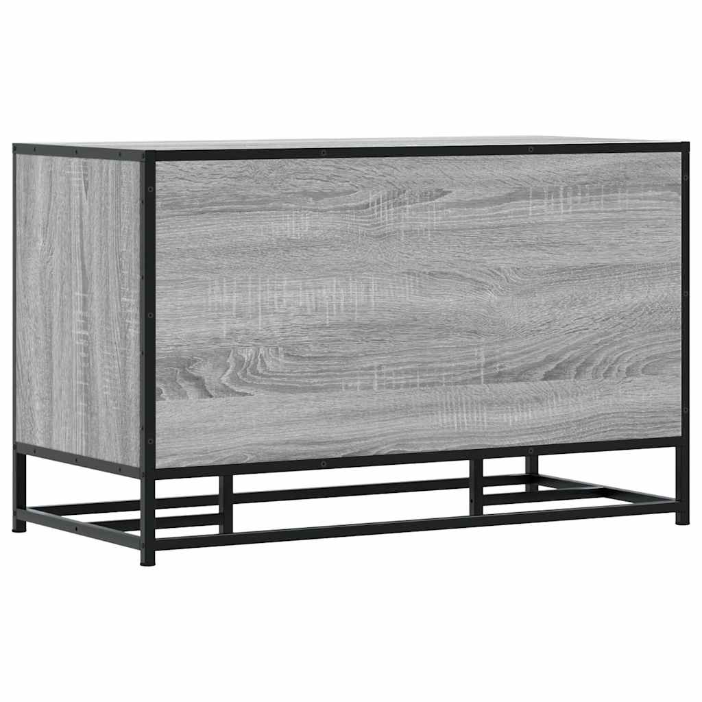 vidaXL Shoe Bench Grey Sonoma 84x40x53.5 cm Engineered Wood and Metal 6