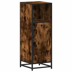 vidaXL Bathroom Cabinet Smoked Oak 35x37.5x100 cm Engineered Wood 2