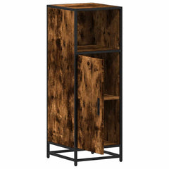 vidaXL Bathroom Cabinet Smoked Oak 35x37.5x100 cm Engineered Wood 6
