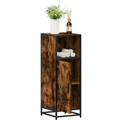 vidaXL Bathroom Cabinet Smoked Oak 35x37.5x100 cm Engineered Wood 1