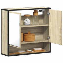 Bathroom Mirror Cabinet 65x20x60 cm Engineered Wood Sonoma oak