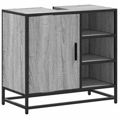 vidaXL Bathroom Sink Cabinet Grey Sonoma 65x33x60 cm Engineered Wood 2