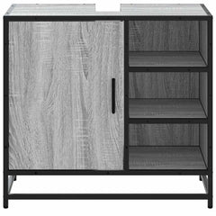 vidaXL Bathroom Sink Cabinet Grey Sonoma 65x33x60 cm Engineered Wood 5