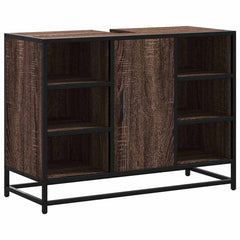 vidaXL Bathroom Sink Cabinet Brown Oak 80x33x60 cm Engineered Wood 2