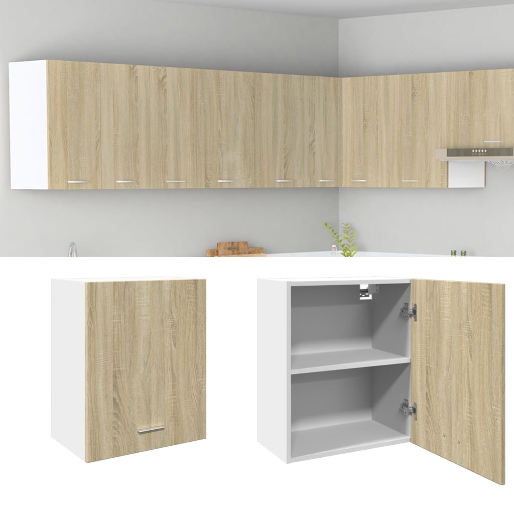 vidaXL Wall Mounted Cabinet Lyon Sonoma Oak 50x31x60 cm Engineered Wood 1