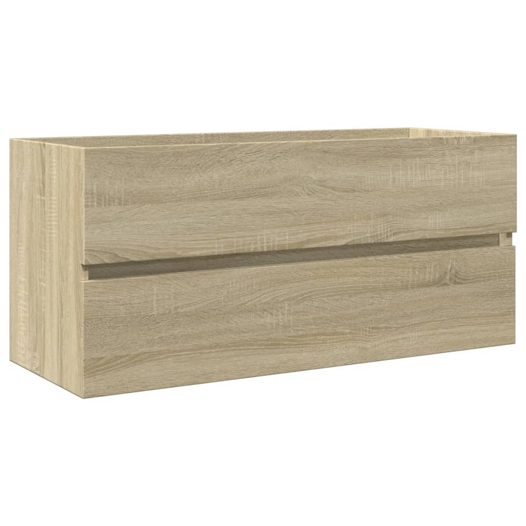 vidaXL Bathroom Sink Cabinet Sonoma Oak 100x38,5x45 cm Engineered Wood 2