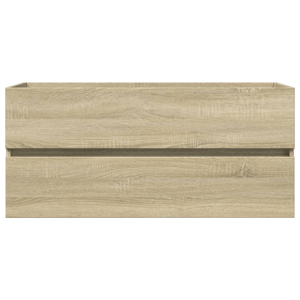 vidaXL Bathroom Sink Cabinet Sonoma Oak 100x38,5x45 cm Engineered Wood 4