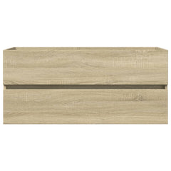 vidaXL Bathroom Sink Cabinet Sonoma Oak 100x38,5x45 cm Engineered Wood 4