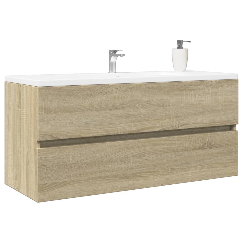 vidaXL Bathroom Sink Cabinet Sonoma Oak 100x38,5x45 cm Engineered Wood 1