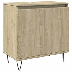 vidaXL Bathroom Cabinet Sonoma Oak 58x33x60 cm Engineered Wood 2