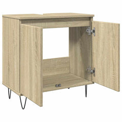 vidaXL Bathroom Cabinet Sonoma Oak 58x33x60 cm Engineered Wood 4