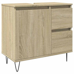 vidaXL Bathroom Cabinet Sonoma Oak 65x33x60 cm Engineered Wood 2