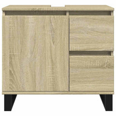 vidaXL Bathroom Cabinet Sonoma Oak 65x33x60 cm Engineered Wood 3