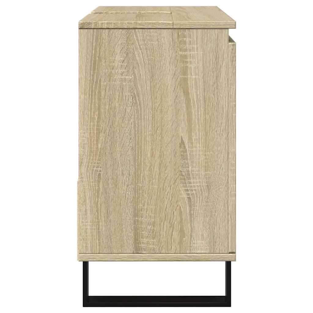 vidaXL Bathroom Cabinet Sonoma Oak 65x33x60 cm Engineered Wood 4