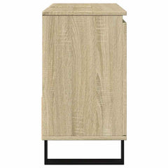 vidaXL Bathroom Cabinet Sonoma Oak 65x33x60 cm Engineered Wood 4