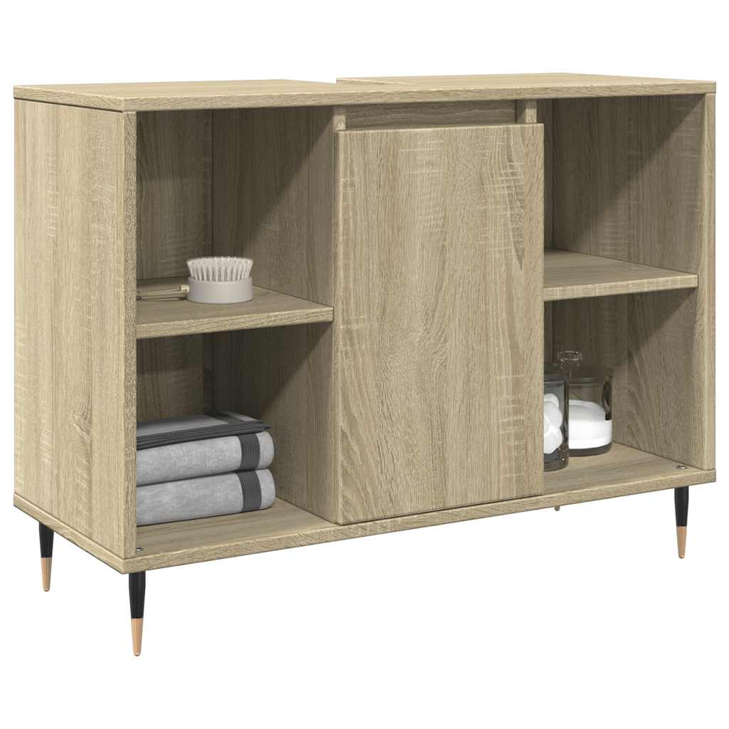 vidaXL Bathroom Cabinet Sonoma Oak 80x33x60 cm Engineered Wood 1