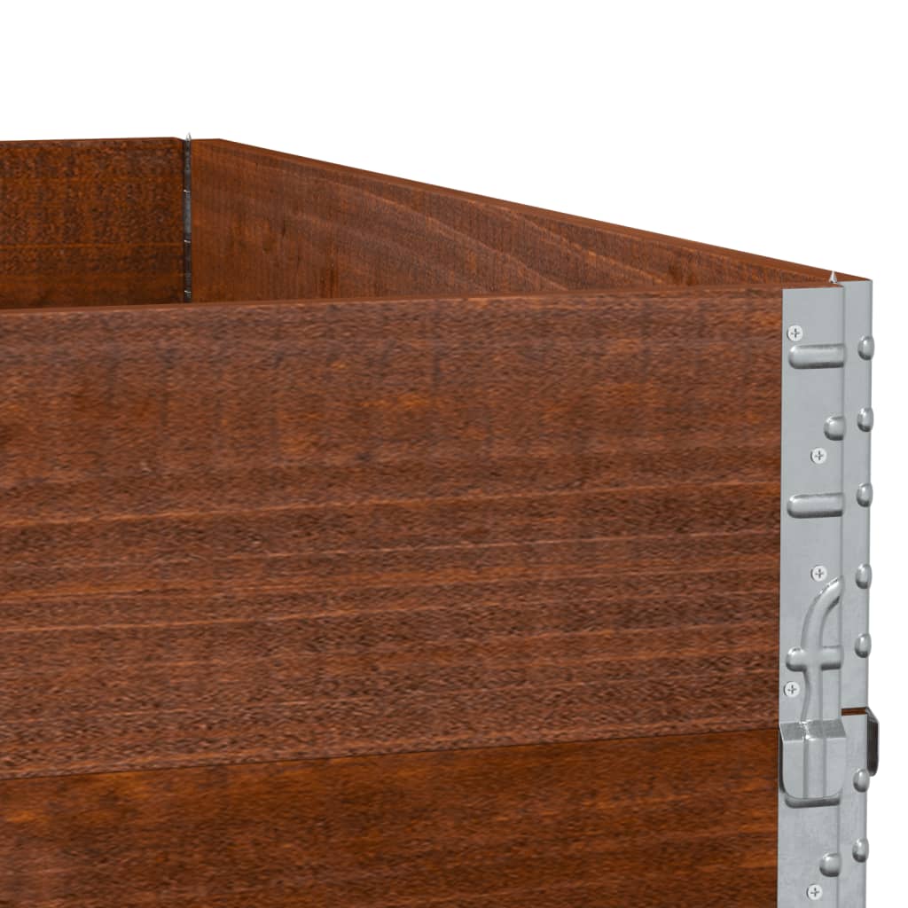 Pallet Collars Brown Solid Wood Pine 3 pcs Dark Brown 100 cm 100 cm