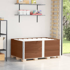 Pallet Collars Brown Solid Wood Pine 3 pcs Dark Brown 150 cm 100 cm