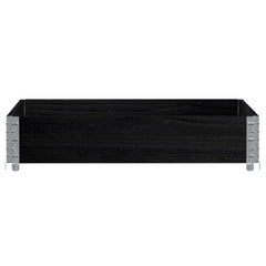 vidaXL Garden Planter Black 100x100 cm Solid Wood Pine 3