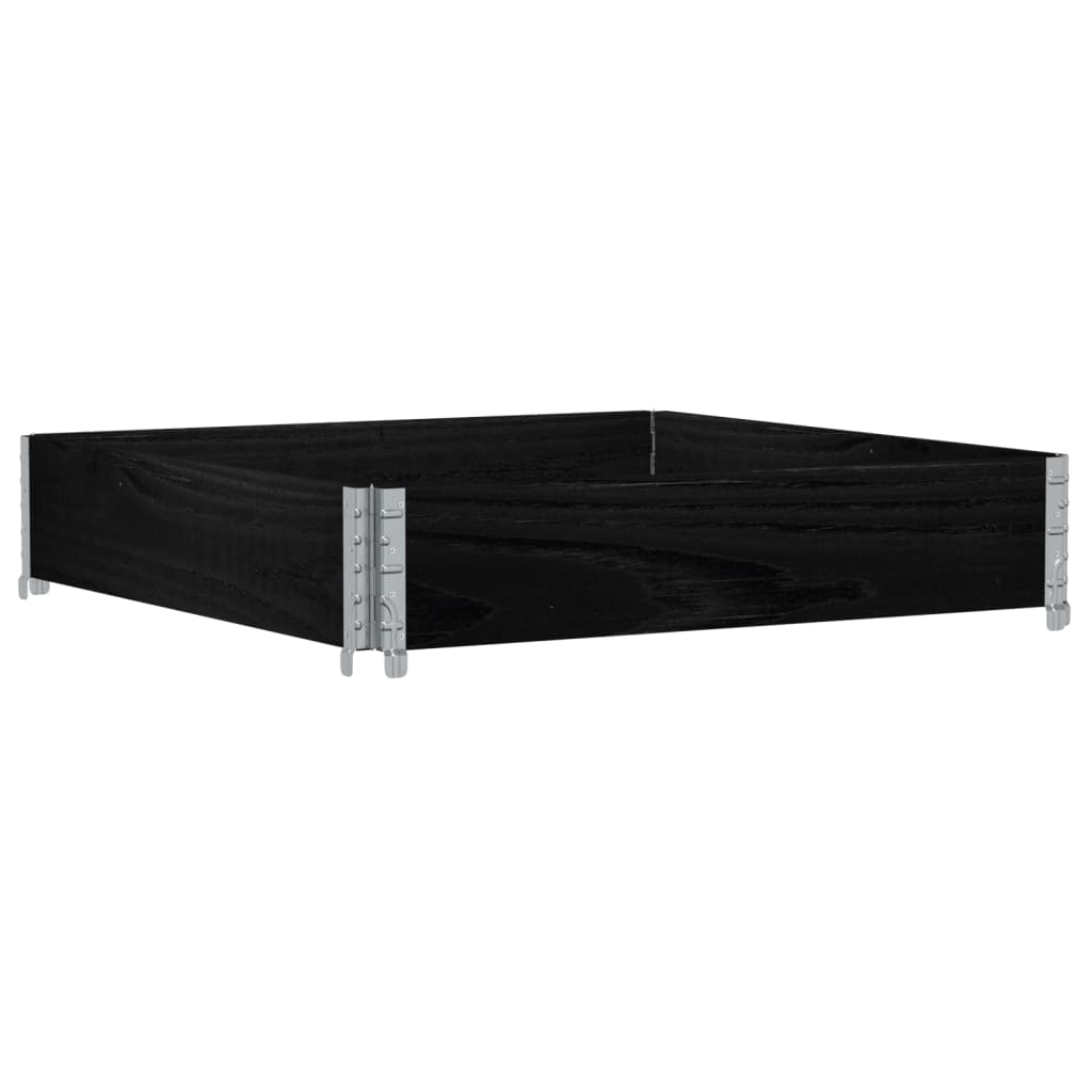 vidaXL Garden Planter Black 100x100 cm Solid Wood Pine 5