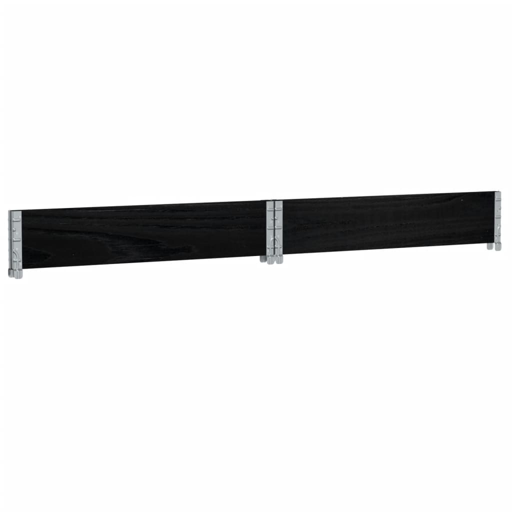 vidaXL Garden Planter Black 100x100 cm Solid Wood Pine 6
