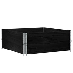 vidaXL Garden Planter Black 100x100 cm Solid Wood Pine 2