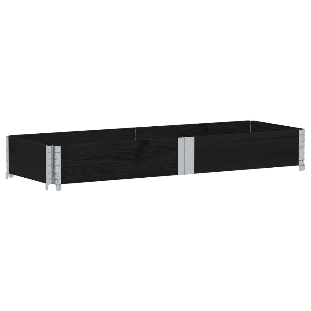 vidaXL Garden Planter Black 150x50 cm Solid Wood Pine 2