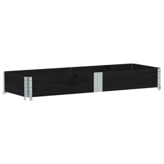 vidaXL Garden Planter Black 150x50 cm Solid Wood Pine 2