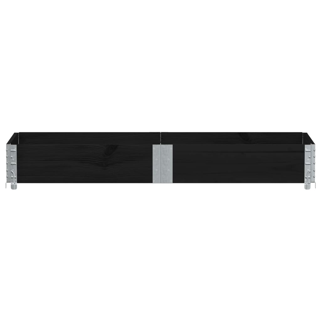 vidaXL Garden Planter Black 150x50 cm Solid Wood Pine 3