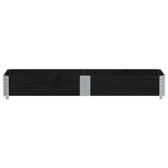 vidaXL Garden Planter Black 150x50 cm Solid Wood Pine 3