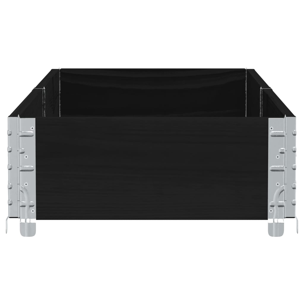 vidaXL Garden Planter Black 150x50 cm Solid Wood Pine 4