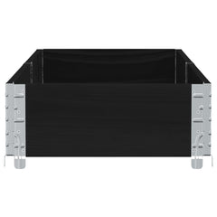 vidaXL Garden Planter Black 150x50 cm Solid Wood Pine 4