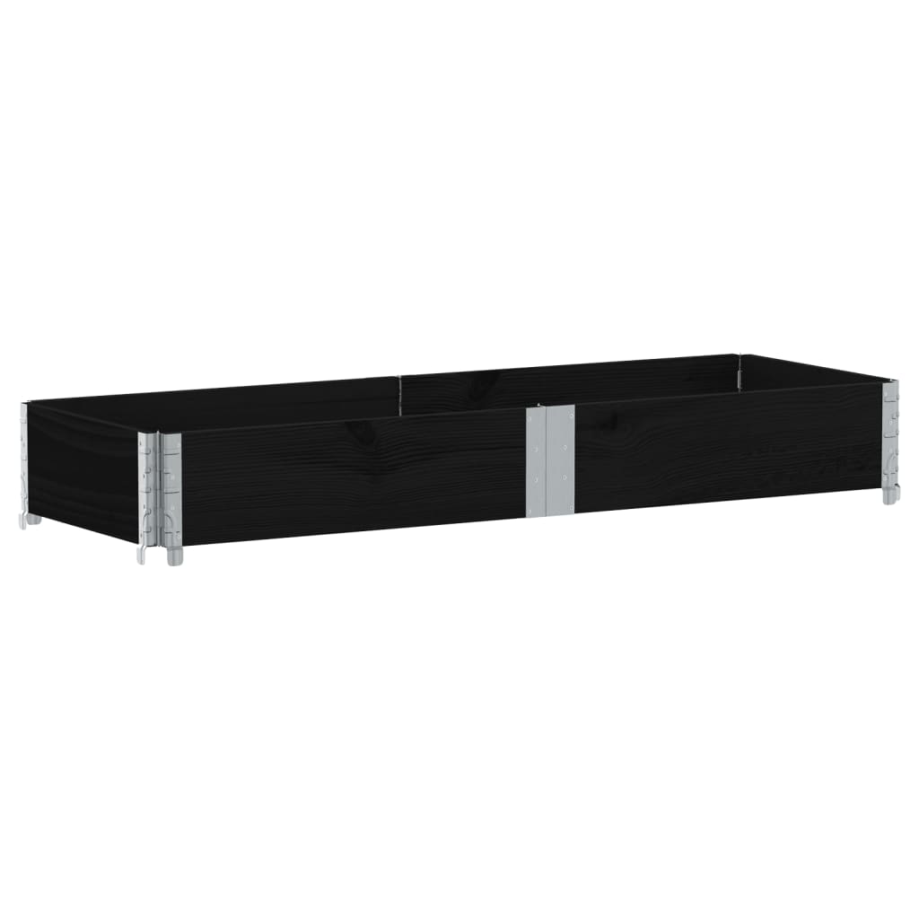 vidaXL Garden Planter Black 150x50 cm Solid Wood Pine 5
