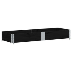 vidaXL Garden Planter Black 150x50 cm Solid Wood Pine 5