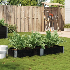 vidaXL Garden Planter Black 150x50 cm Solid Wood Pine 1